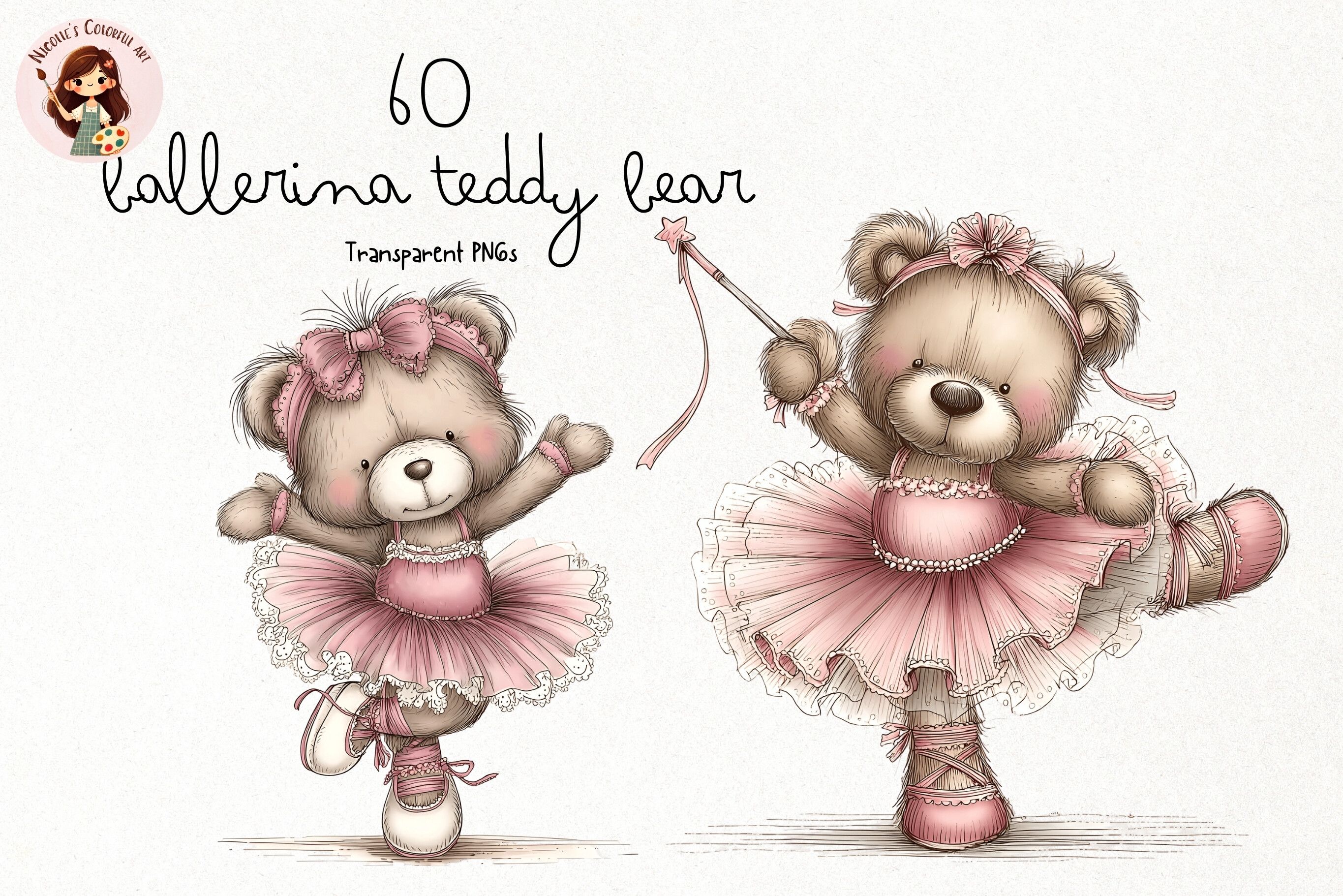 Ballerina Teddy Bear PNG Clipart